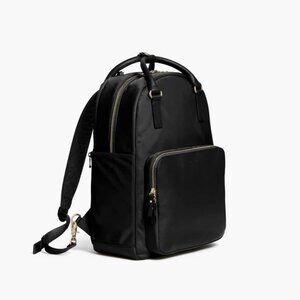 Lo & Sons Backpack - Rowledge Nylon Black Exterior / Gold Hardware / Camel
